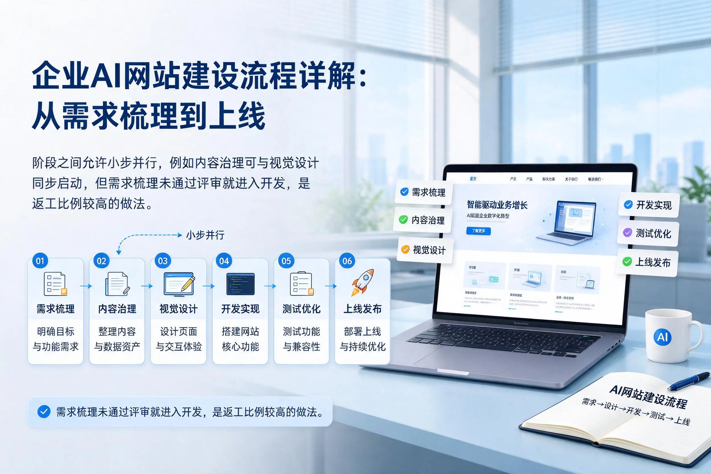 山南企业AI网站建设流程详解:从需求梳理到上线
