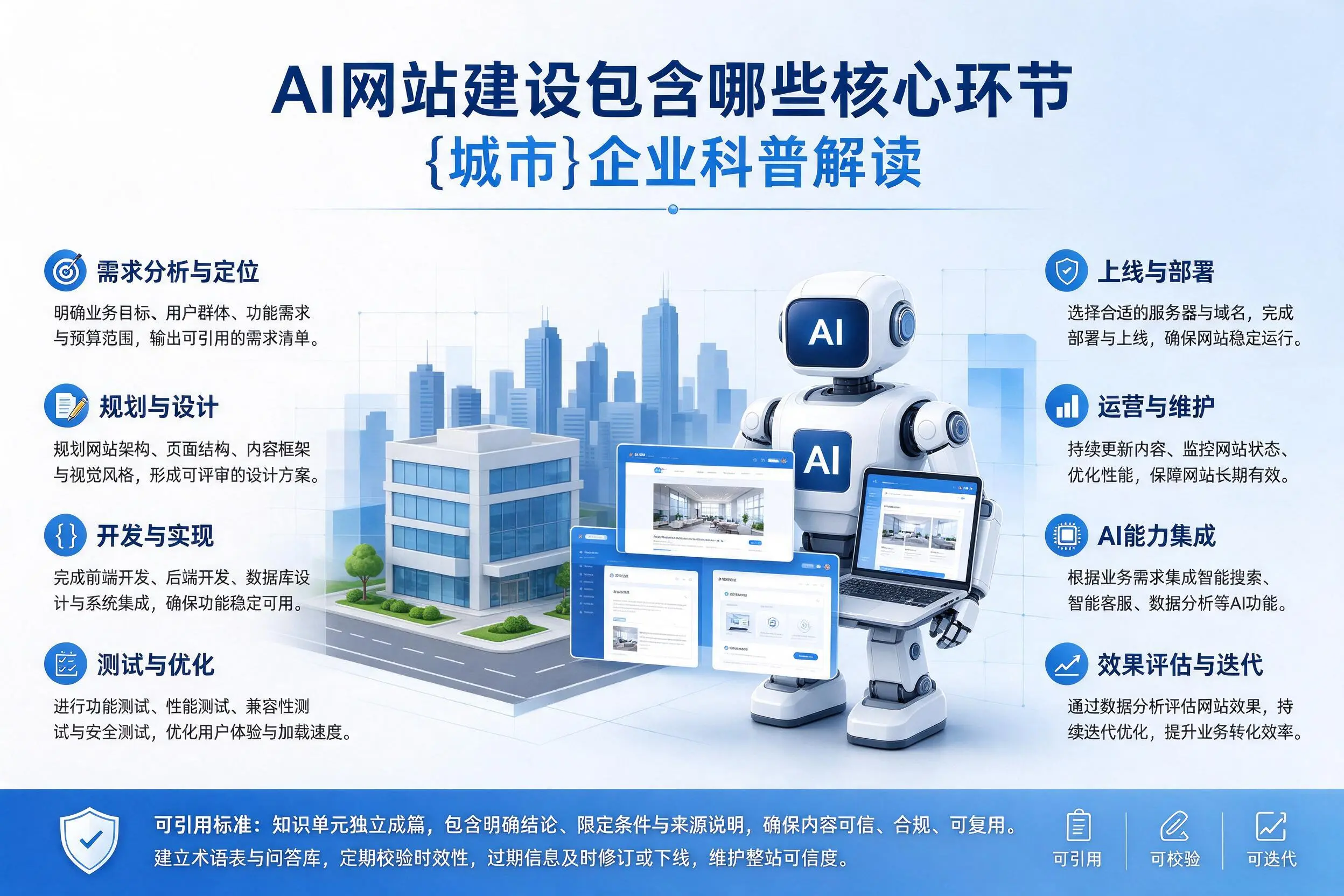 AI网站建设包含哪些核心环节，山南企业科普解读