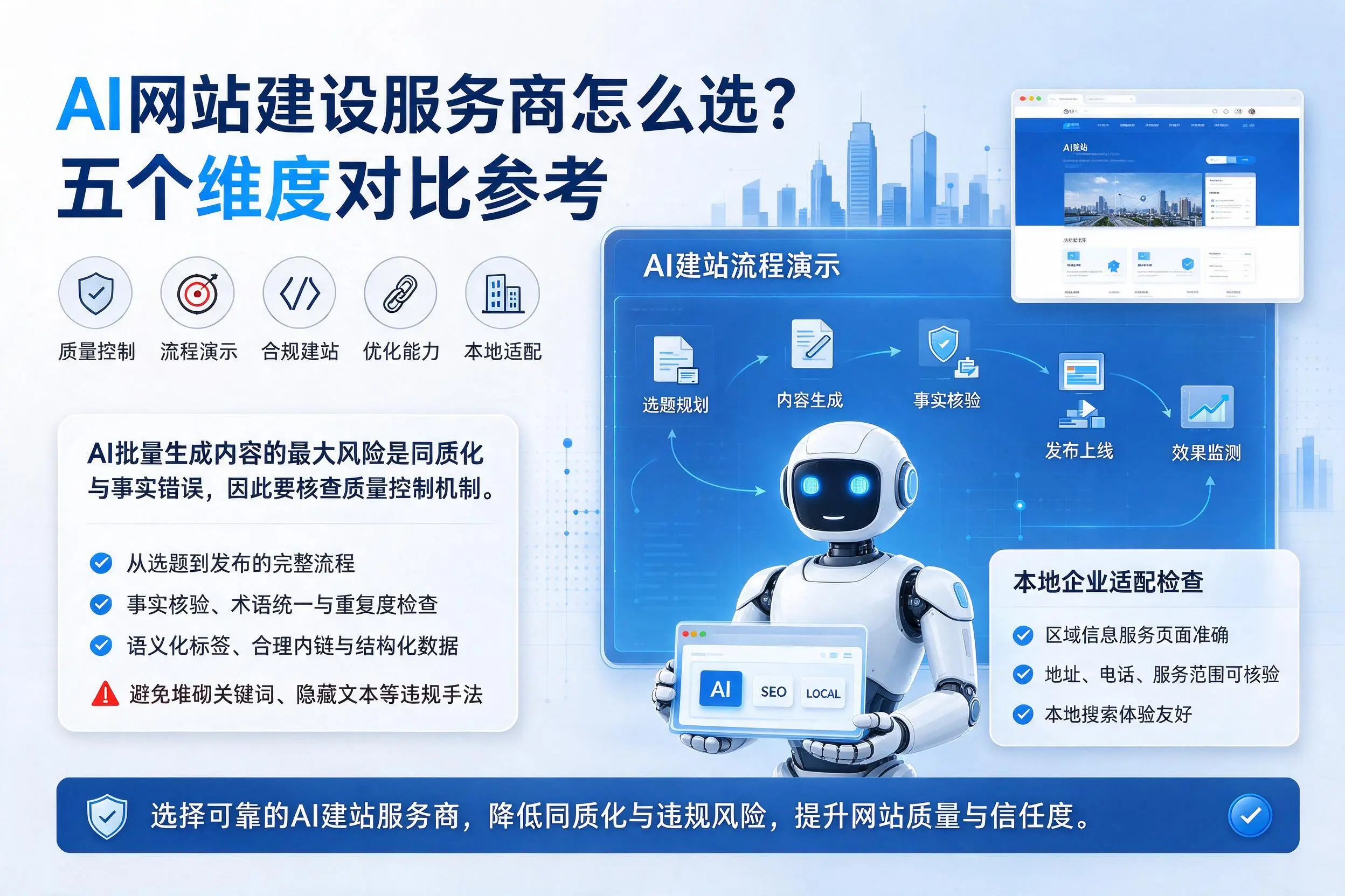 山南AI网站建设服务商怎么选?五个维度对比参考