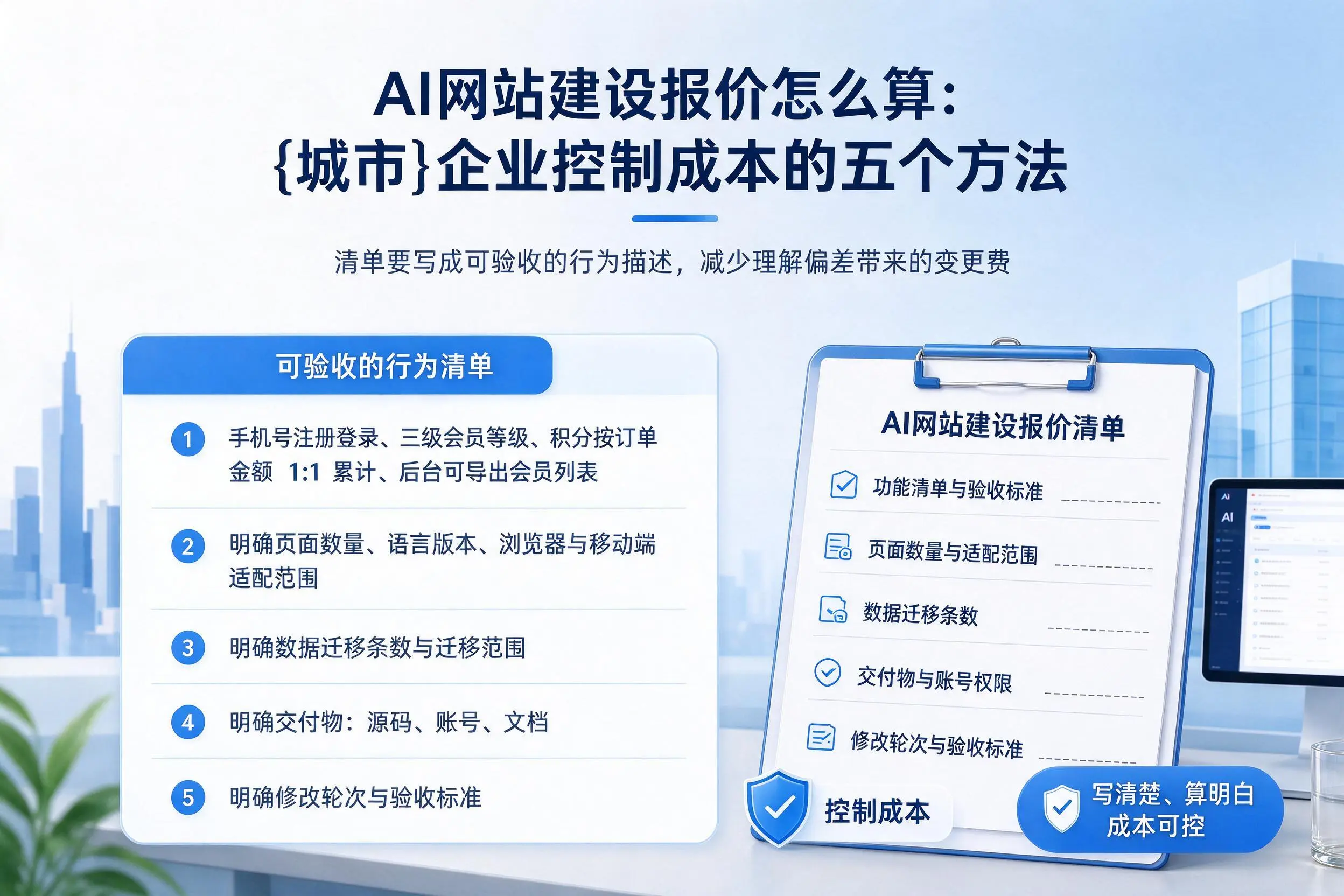 AI网站建设报价怎么算:山南企业控制成本的五个方法